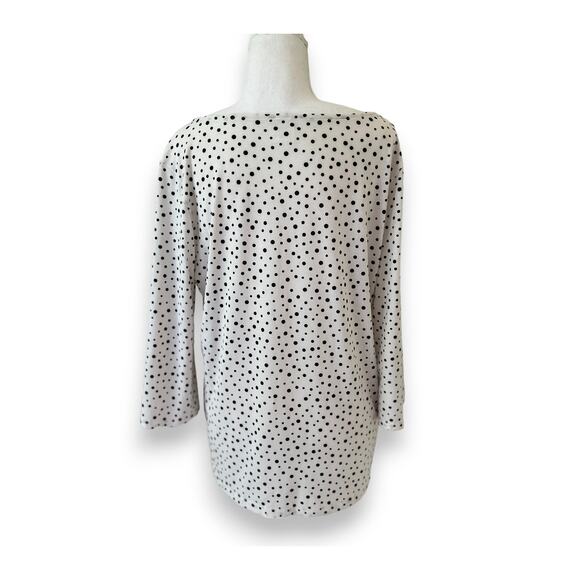 Late August, Dotted Wooden Button Tie-Waist Blouse - Size XL - Picture 2 of 5